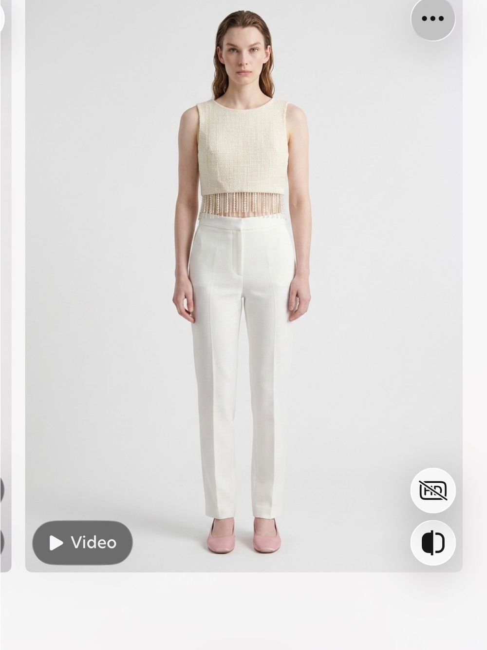 Jason wu pearl fringe tank